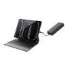 Powerbank 20000mAh USB-A USB-C ar integrētu kabeli 40W - pelēks