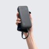 Powerbank 20000mAh USB-A USB-C ar integrētu kabeli 40W - pelēks
