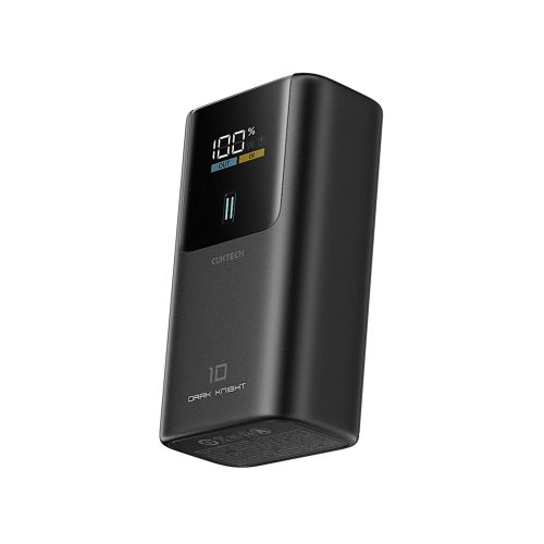 Powerbank 10000mAh USB-A USB-C 55W - pelēks