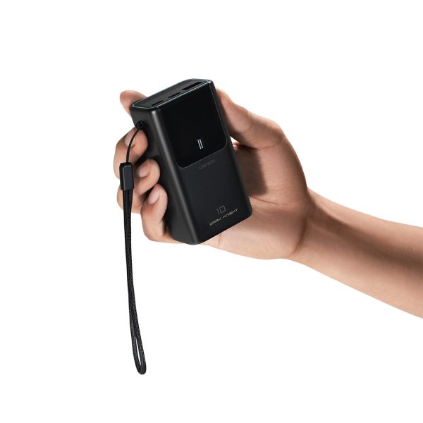 Powerbank 10000mAh USB-A USB-C 55W - pelēks