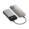 Powerbank 15000mAh USB-A USB-C 100W - pelēks