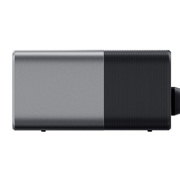 5-in-1 uzlādes stacija ar digitālo displeju USB-A USB-C 300W - sudrabkrāsas