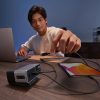 5-in-1 uzlādes stacija ar digitālo displeju USB-A USB-C 300W - sudrabkrāsas