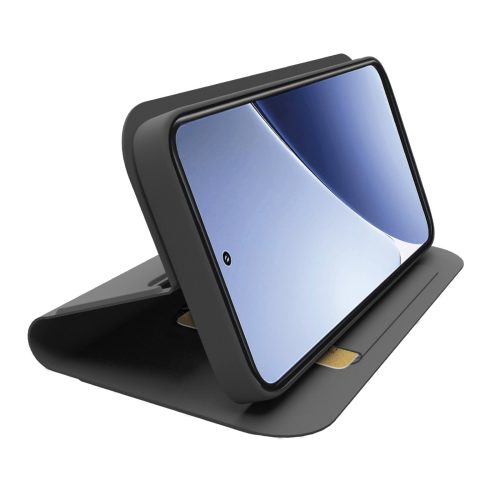 Xiaomi 15 Pro maciņš ar gludu, atlokāmu vāciņu - melns