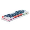 Blue Switch vadu mehāniskā spēļu tastatūra ar fona apgaismojumu - zila un balta