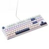 Vadu mehāniskā spēļu tastatūra ar fona apgaismojumu, sarkans slēdzis - balta