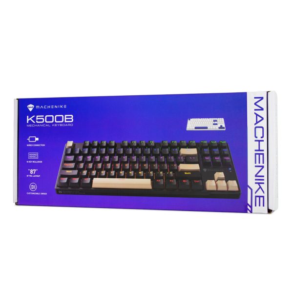 Vadu mehāniskā spēļu tastatūra ar fona apgaismojumu, sarkans slēdzis - balta