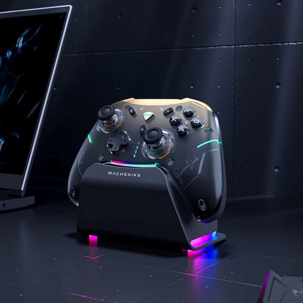 G5Pro Premium Edition bezvadu spēļu kontrolieris ar uzlādes staciju - melns un zelta
