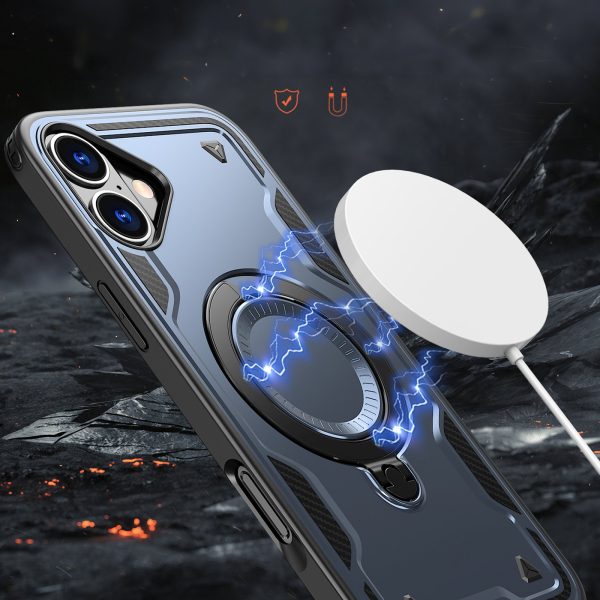 iPhone 16 Hybrid Armor modernais MagSafe vāciņš — zils