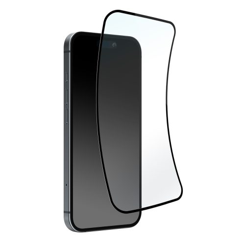 Hibrīda stikls ar melnu rāmi iPhone 16 Pro Max Flexible Glass D3O