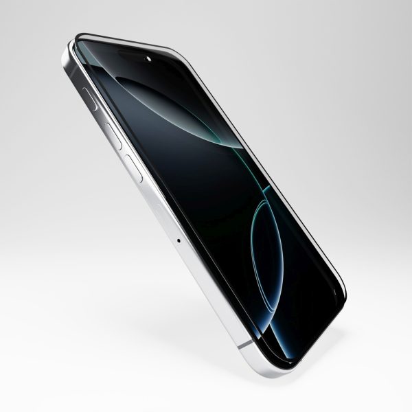 Hibrīda stikls ar melnu rāmi iPhone 16 Pro Max Flexible Glass D3O