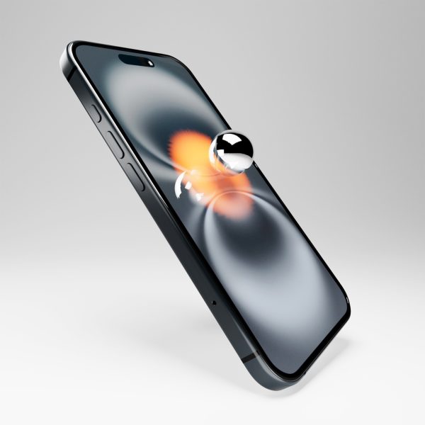 Hibrīda stikls ar melnu rāmi iPhone 16 Plus / iPhone 15 Pro Max / iPhone 15 Plus elastīgajam stiklam D3O