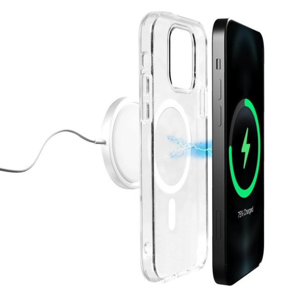 iPhone 14 Pro Lite MagSafe silikona vāciņš — caurspīdīgs