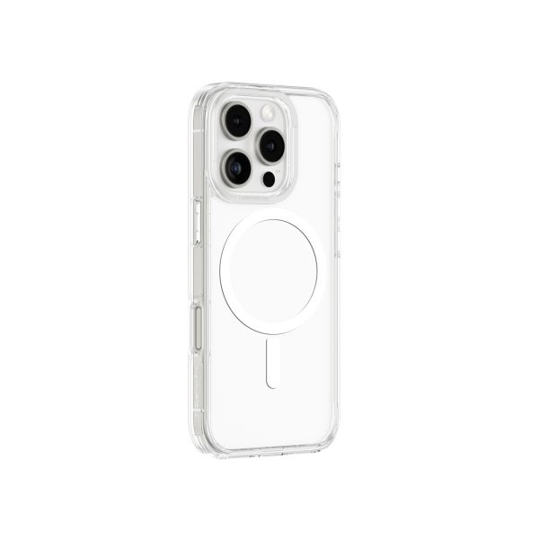 Silikona maciņš ar magnētisku gredzenu iPhone 16 Pro - caurspīdīgs