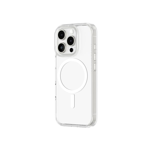 Silikona maciņš ar magnētisku gredzenu iPhone 16 Pro - caurspīdīgs