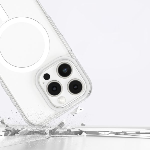 Silikona maciņš ar magnētisku gredzenu iPhone 16 Pro - caurspīdīgs