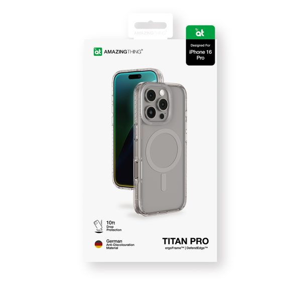 Titan Pro Mag vāciņš iPhone 16 Pro - pelēks