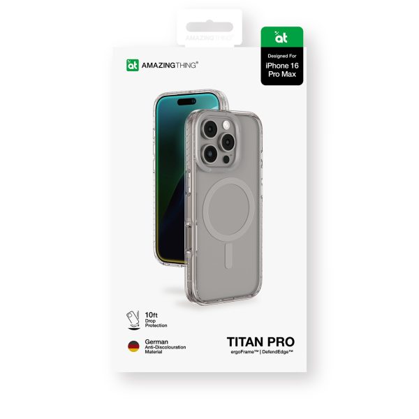 Titan Pro Mag vāciņš iPhone 16 Pro Max - pelēks