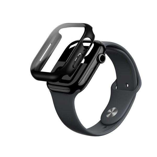 Radix rūdīta stikla maciņš Apple Watch 46mm pulksteņam - melns