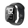 Radix rūdīta stikla maciņš Apple Watch 46mm pulksteņam - melns