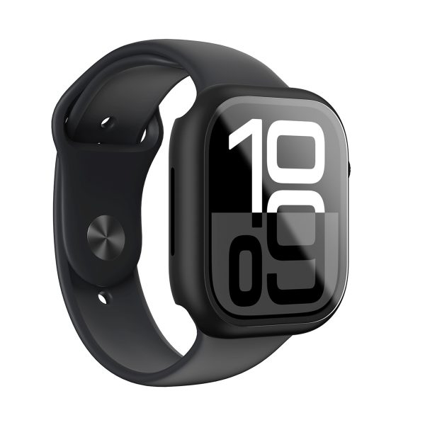 Radix rūdīta stikla maciņš Apple Watch 42 mm pulksteņiem - melns