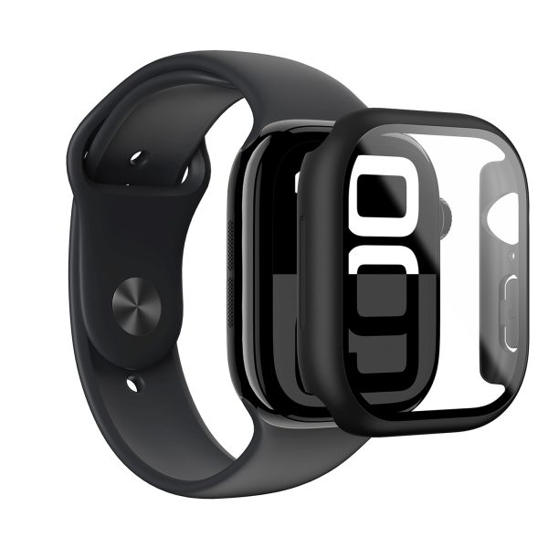 Radix rūdīta stikla maciņš Apple Watch 42 mm pulksteņiem - melns