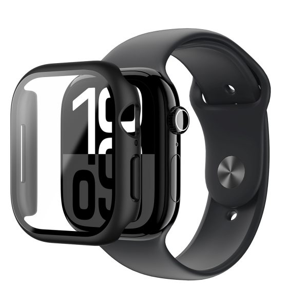 Radix rūdīta stikla maciņš Apple Watch 42 mm pulksteņiem - melns