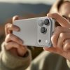 iPhone 17 Pro / Pro Max kameras stikls ar sudraba alumīnija rāmi un objektīva stiklu