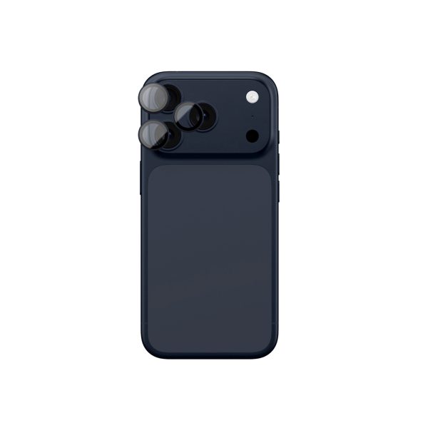 iPhone 17 Pro / Pro Max kameras stikls ar zilu alumīnija rāmi un lēcas stiklu