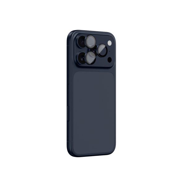 iPhone 17 Pro / Pro Max kameras stikls ar zilu alumīnija rāmi un lēcas stiklu