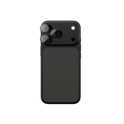 iPhone 17 Pro / Pro Max kameras stikls ar pelēku alumīnija rāmi un objektīva stiklu