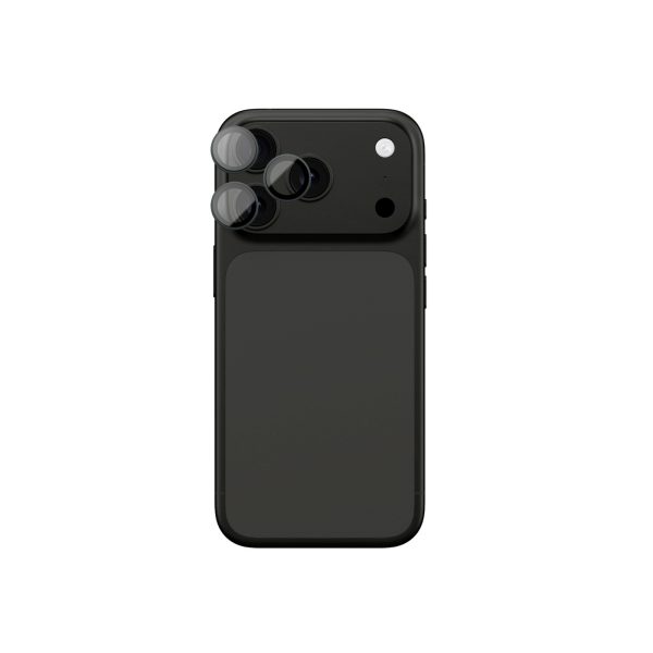 iPhone 17 Pro / Pro Max kameras stikls ar pelēku alumīnija rāmi un objektīva stiklu