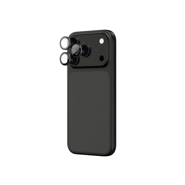 iPhone 17 Pro / Pro Max kameras stikls ar pelēku alumīnija rāmi un objektīva stiklu