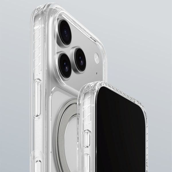 iPhone 17 Pro Titan Pro MagSpin MagSafe vāciņš — pelēks