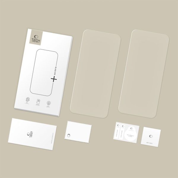 Rūdīts stikls iPhone 16 Pro Max / 17 Pro Max Glass Fit+ caurspīdīgs - 2 gab.