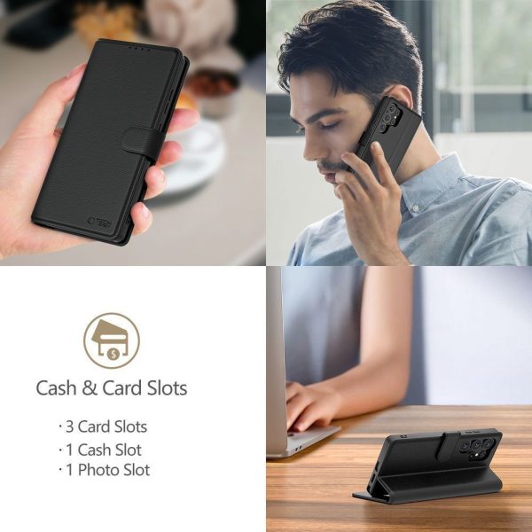 Samsung Galaxy A26 5G / A17 4G / 5G maciņš-pārsegs - melns