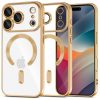 iPhone 17 Pro MagFlex MagSafe vāciņš — caurspīdīgs zelta krāsā