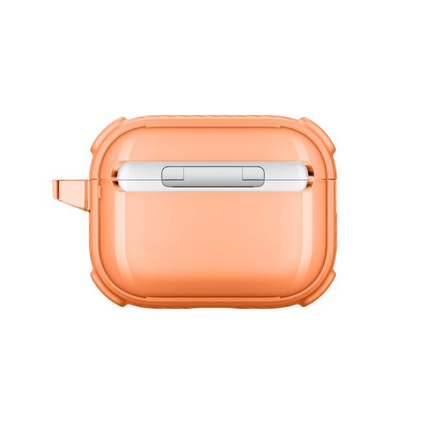 Titan Pro Mag Case caurspīdīgs aizsargmaciņš AirPods Pro 3 ierīcēm - oranžs