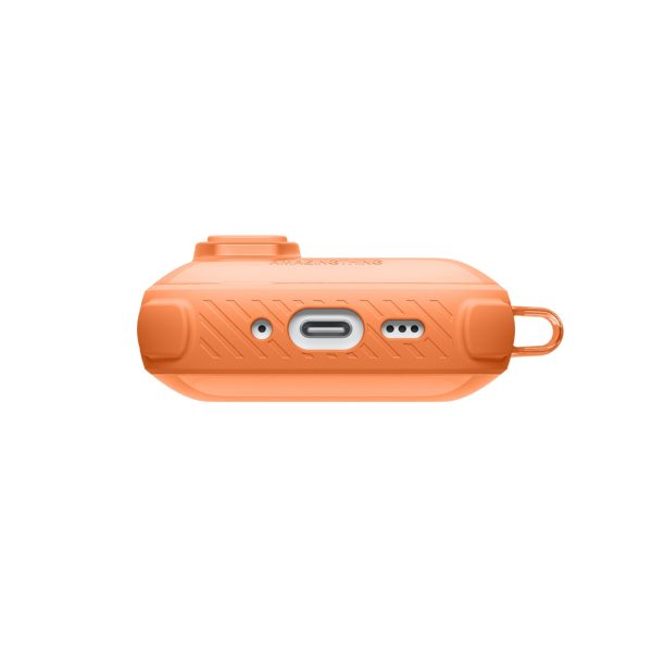 Titan Pro Mag Case caurspīdīgs aizsargmaciņš AirPods Pro 3 ierīcēm - oranžs
