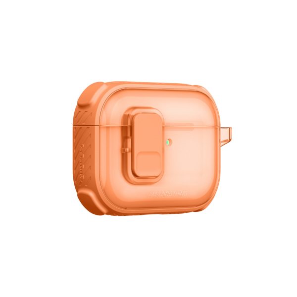 Titan Pro Mag Case caurspīdīgs aizsargmaciņš AirPods Pro 3 ierīcēm - oranžs