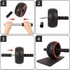 1033958-6-kolko-do-cwiczen-miesni-brzucha-ab-wheel-z-mata-wozinsky-hurtownia-dropshipping.jpg Vēdera preses ritenis ar paklājiņu - melns