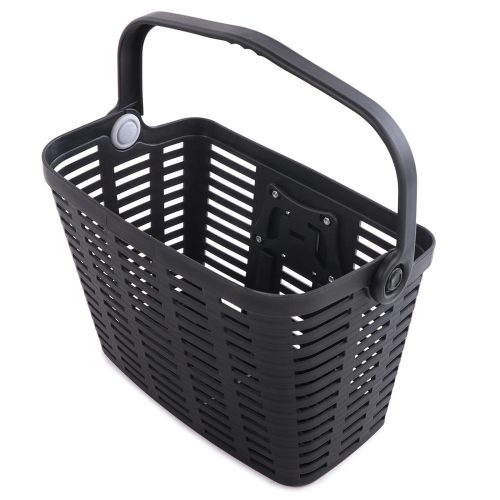 Velosipēda grozs ar plastmasas stūri - melns