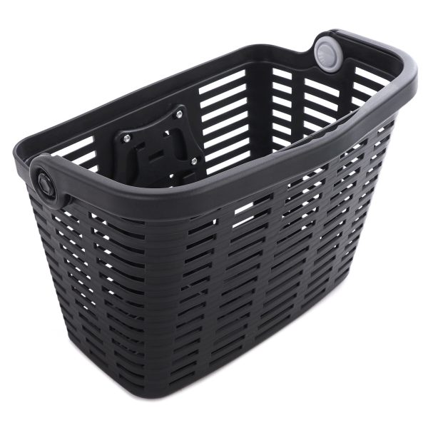 Velosipēda grozs ar plastmasas stūri - melns