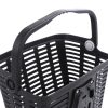 Velosipēda grozs ar plastmasas stūri - melns