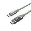 USB-C kabelis ar displeju PD 60W 1.2m - zaļš