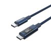 USB-C kabelis ar displeju PD 60W 1.2m - zils