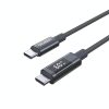 USB-C kabelis ar displeju PD 60W 1.2m - melns