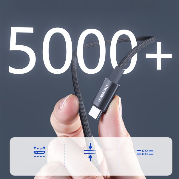 USB-C kabelis ar displeju PD 60W 1.2m - melns