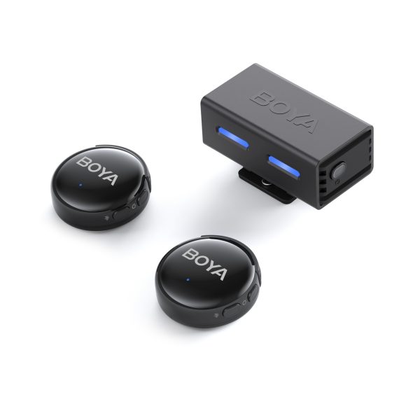 AI 2,4 GHz USB-C bezvadu mikrofonu komplekts ar maciņu