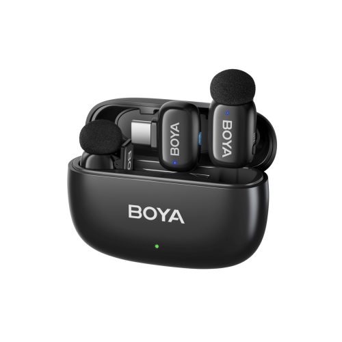 Mini 2-02 2,4 GHz USB-C bezvadu mikrofonu komplekts ar maciņu